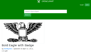 openclipart圖庫：Bold Eagle with Badge縮圖