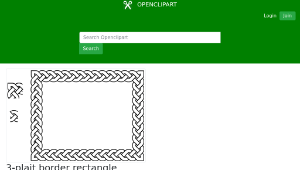 openclipart圖庫：3-plait border rectangle縮圖