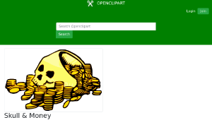 openclipart圖庫：Skull & Money縮圖