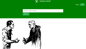 openclipart圖庫：Men Shaking Hands-資源代表圖