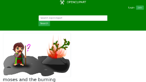 openclipart圖庫：moses and the burning bush (chibi version)-資源代表圖