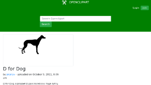openclipart圖庫：D for Dog 