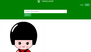 openclipart圖庫：Japanese Kokeshi Doll-資源代表圖