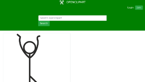 openclipart圖庫：Stick figure jumping-資源代表圖