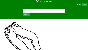 openclipart圖庫：trousers - lineart-資源代表圖