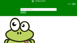 openclipart圖庫：Grenouille tirant la langue縮圖