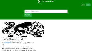 openclipart圖庫：Lion Ornament-資源代表圖