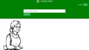 openclipart圖庫：grandma - outline-資源代表圖