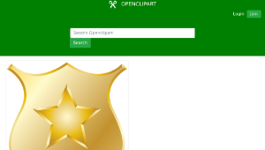 openclipart圖庫：Gold police badge縮圖