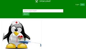 openclipart圖庫：Tux Nurse 1