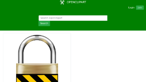 openclipart圖庫：Secure Padlock Gold