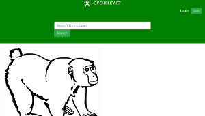 openclipart圖庫：Gorilla Ape縮圖