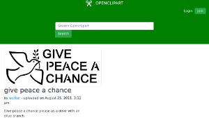 openclipart圖庫：give peace a chance縮圖
