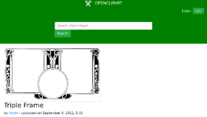 openclipart圖庫：Triple Frame縮圖