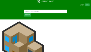 openclipart圖庫：isocity house縮圖