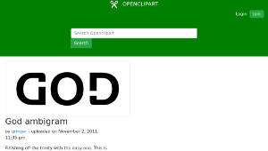 openclipart圖庫：God ambigram-資源代表圖