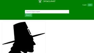 openclipart圖庫：Puritan Silhouette Profile DIngbat