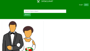 openclipart圖庫：Wedding Couple縮圖