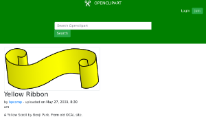 openclipart圖庫：Yellow Ribbon縮圖