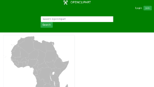 openclipart圖庫：Outline map Africa-資源代表圖