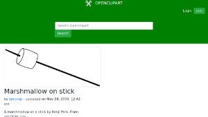 openclipart圖庫：Marshmallow on stick