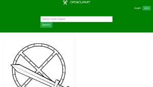 openclipart圖庫：Round Sword and Shield縮圖