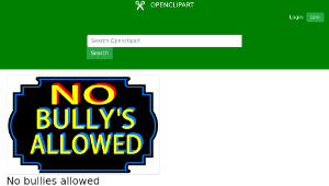 openclipart圖庫：No bullies allowed-資源代表圖