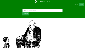 openclipart圖庫：Grumpy Old Man and Boy-資源代表圖