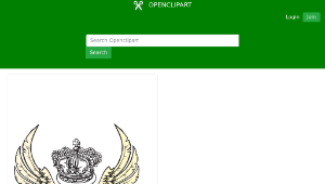 openclipart圖庫：Crown and Wings Herolday Elements縮圖