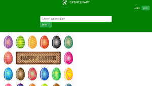 openclipart圖庫：Happy Easter Sign-資源代表圖