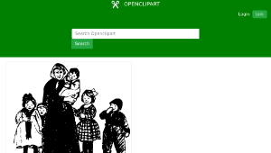 openclipart圖庫：granny with children-資源代表圖
