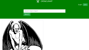openclipart圖庫：squatting devil 2-資源代表圖