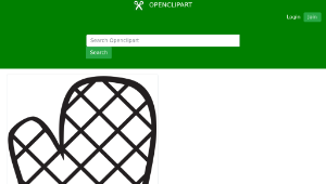 openclipart圖庫：Kitchen Icon - Oven Mitt-資源代表圖