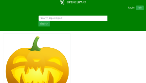 openclipart圖庫：Jack O’ Lantern: Wolfy