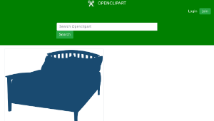 openclipart圖庫：Double bed-資源代表圖