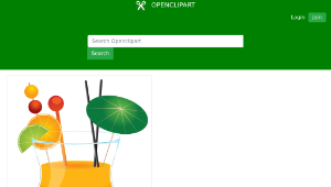 openclipart圖庫：Cocktail glass-資源代表圖