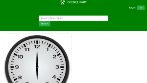 openclipart圖庫：6 o'clock縮圖