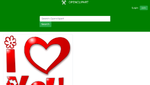 openclipart圖庫：I Love You縮圖