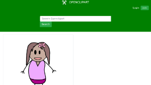 openclipart圖庫：Girl Stick Figure縮圖