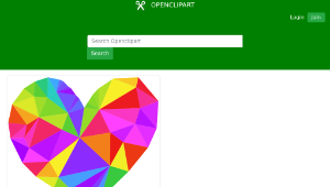 openclipart圖庫：Low Poly Heart縮圖