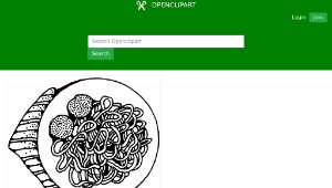 openclipart圖庫：spaghetti and meatballs縮圖