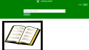 openclipart圖庫：Book on Monitor縮圖