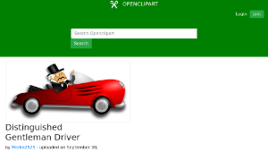 openclipart圖庫：Distinguished Gentleman Driver-資源代表圖