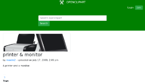 openclipart圖庫：printer & monitor縮圖