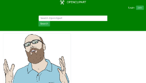 openclipart圖庫：Steve Lambert with Hands Out縮圖