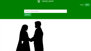 openclipart圖庫：Marriage Silhouette-資源代表圖