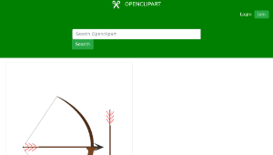 openclipart圖庫：Bow and arrow-資源代表圖