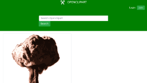 openclipart圖庫：Mushroom Cloud - Boom!縮圖