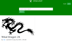 openclipart圖庫：Tribal Dragon 26縮圖