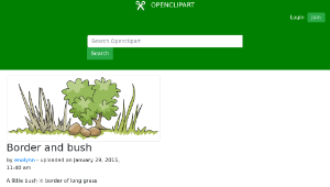 openclipart圖庫：Border and bush縮圖
